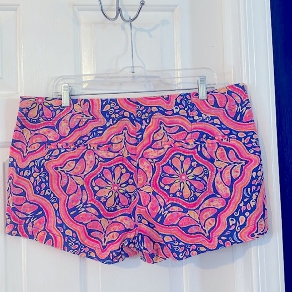 Women’s Lilly Pulitzer Kerri Chino Pink & Blue Shorts Size 14 - Picture 4 of 7
